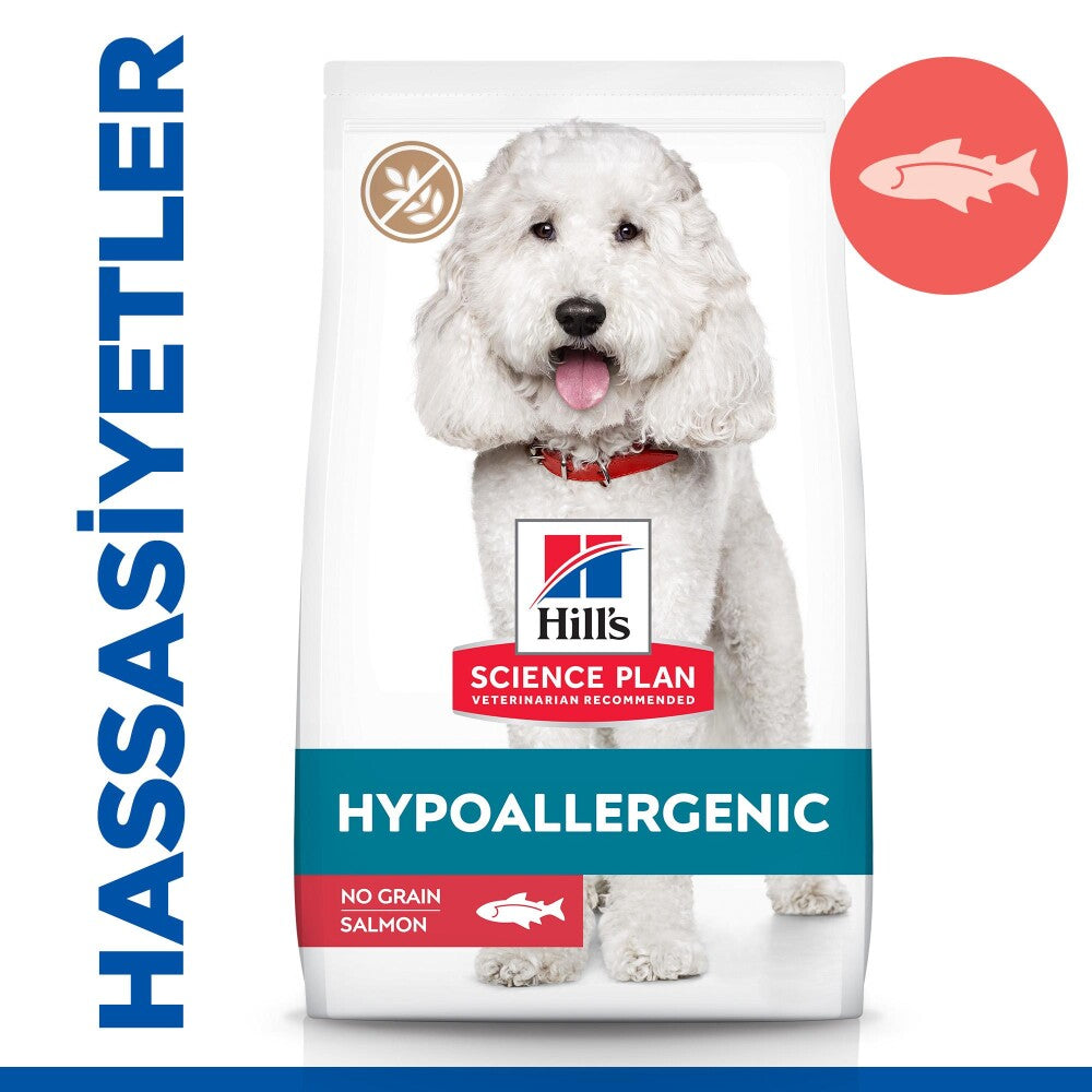 Hill's Science Plan Hipoalerjenik Yetişkin Orta Irk Somonlu Köpek Maması 10 KG + 2 KG | SRC: Barcode: 052742061061